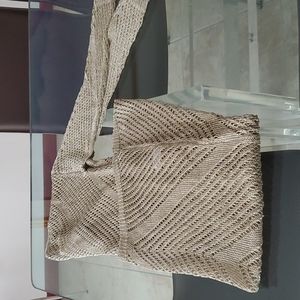 NWT WOW Couture knit ankle length crochet light gold kimono/ duster/cardigan